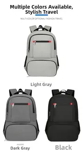 Sacs à dos isothermes en tissu Oxford présentés en gris clair, gris foncé et noir