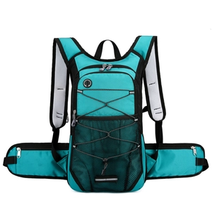 Blauer Fahrradrucksack für Outdoor-Sport mit Trinksystem und atmungsaktiven Netzgurten