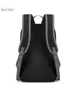 Detail of ergonomic S-shaped padded shoulder straps on a black water-resistant backpack