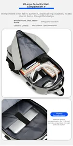 Détail de l'intérieur d'un sac isotherme avec compartiment rembourré pour PC 15,6"