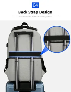 Sac à dos isotherme en tissu Oxford fixé sur la poignée d'une valise de voyage