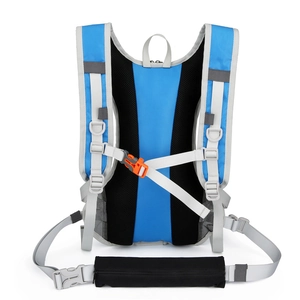 Waterproof lightweight cycling backpack with breathable honeycomb mesh back and blue-black design