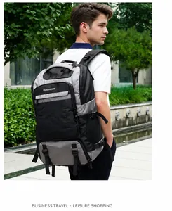Close-up of insulated outdoor backpack showing waterproof material and durable mesh pocket
