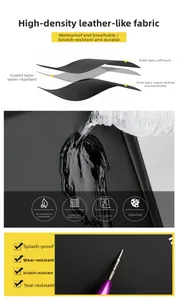 Three-layer waterproof and scratch-resistant fabric detail for business backpack