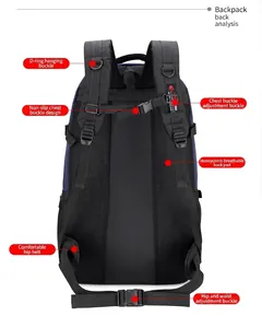 Detail view of breathable mesh padding and ergonomic straps on outdoor backpack