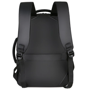 Waterproof business laptop backpack for men with luggage strap and padded shoulder straps