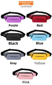 Selezione di marsupi in tela multicolore inclusi i colori viola, rosso, nero e blu