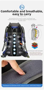 Detail of 3D breathable air-mesh back panel with multi-layer ergonomic padding on backpack