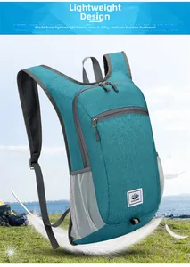 Leichter 0,20 kg blauer Outdoor-Rucksack mit atmungsaktiven Netzgurten und Textur