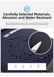 Detail of waterproof high-density nylon fabric on the outdoor hiking backpack