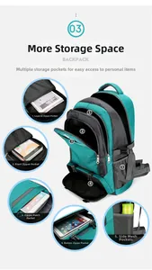 Detailansicht eines wasserdichten Wanderrucksacks mit großem Volumen und Staufächern
