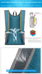 Detail van het ergonomische 3D-ademende rugsysteem voor wandelrugzak met schuimvulling