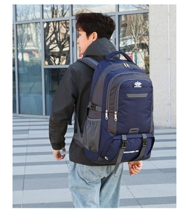 Outdoor waterproof hiking backpack with large capacity and multi-layer storage compartments