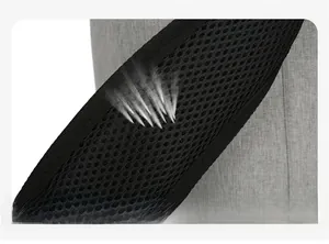 Detail of thickened breathable mesh shoulder strap showing air ventilation performance