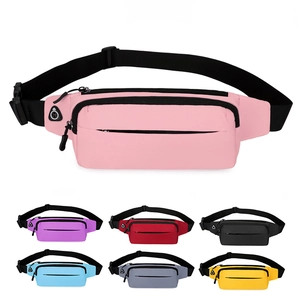 Marsupio Sportivo Unisex in Tessuto Oxford Borsa da Petto Multitasche Con Foro per Auricolari per Corsa Escursionismo Outdoor Viaggi