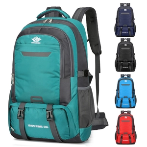 Outdoor Hiking Backpack 60L Large Capacity Water Repellent Nylon Daypack For Men Women Travel Camping Mountaineering Bag