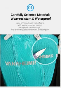 Detailed view of high-density green nylon fabric with water-resistant diamond texture