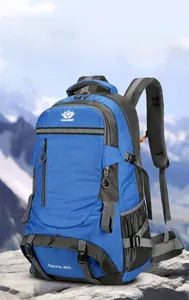 60L outdoor hiking backpack with ergonomic carrying system and tear-resistant honeycomb fabric