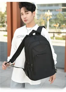 Close-up of breathable honeycomb mesh shoulder straps on black business travel backpack