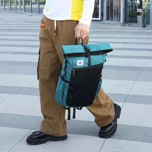 Lightweight waterproof folding outdoor backpack with roll-top closure for hiking and travel
