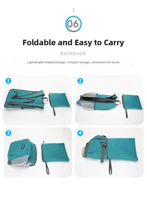 Guide détaillé en quatre étapes pour plier le sac à dos de cyclisme résistant à l'eau