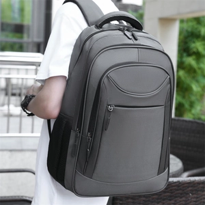 Business commuter laptop backpack in dark grey with large capacity for travel and students