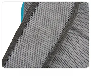 Detail of breathable honeycomb mesh shoulder straps with thick sponge padding for comfort