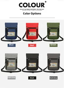 Pochettes de cou pour passeport avec protection RFID en six couleurs et sangles