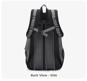Back view of 40L outdoor backpack with breathable honeycomb padding and chest straps