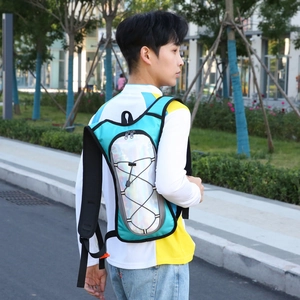 Outdoor hydration backpack with reflective material for cycling and mountain hiking
