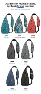 Detailed grid of seven functional sports chest bags in multiple colors and durable fabric
