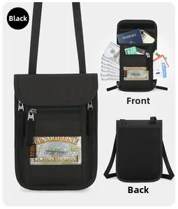 Détails du porte-passeport RFID avec nylon imperméable et maille respirante au dos
