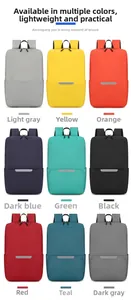 Detail view of the multi-color backpack collection showing the nine available fabric options
