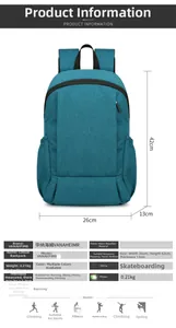Détails du sac à dos extérieur étanche léger 0,21 kg dimensions 26x42x13cm