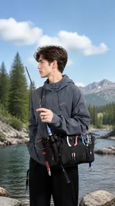 Waterproof tactical fishing shoulder bag with pliers and gear attachment points