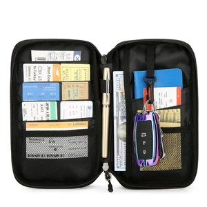 Multifunctional RFID travel passport wallet with multiple card slots and secure storage
