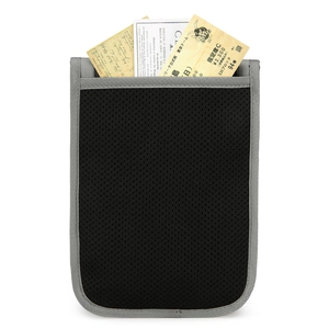 Portefeuille de cou RFID imperméable avec texture maille et fentes pour cartes