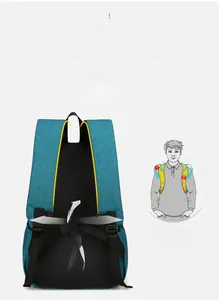 Détail des bretelles ergonomiques épaisses et du rembourrage dorsal en nid d'abeille