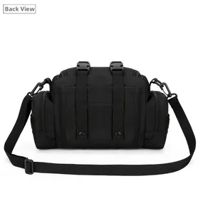 Vue arrière du sac tactique extérieur avec système Molle et tissu en nylon résistant