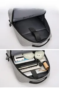 Detailed interior storage showing a padded laptop compartment and organized pockets