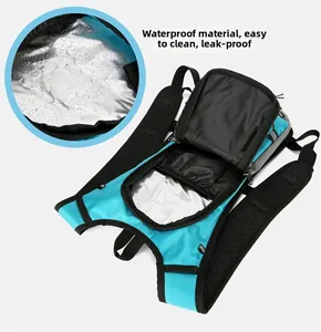 Detail view of the waterproof inner compartment showing water droplets and silver lining