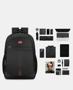 Detail showing high-capacity backpack storage for laptops, tablets and travel essentials