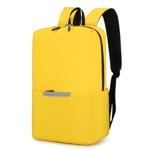 Zaino giallo ultraleggero con striscia riflettente di sicurezza e tessuto impermeabile