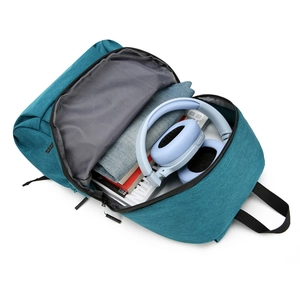 Sac à dos de sport d'extérieur bleu sarcelle avec intérieur gris spacieux et organisé