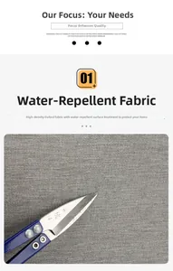Gros plan sur le tissu oxford gris haute densité résistant à l'eau pour sac isotherme