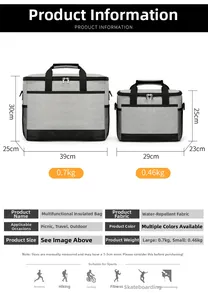 Comparaison détaillée des tailles et spécifications des sacs à pique-nique isothermes gris