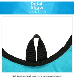 Detail show of high-density top handle webbing for outdoor sports cycling hydration pack