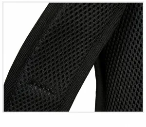 Close-up of thick breathable mesh shoulder straps on the outdoor cycling water backpack