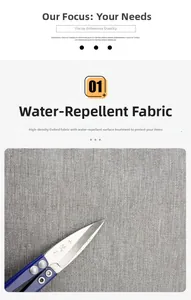 Détail du tissu Oxford haute densité avec revêtement imperméable pour sacs repas