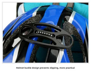 Detail of the helmet security buckle and elastic cord for outdoor sports protection